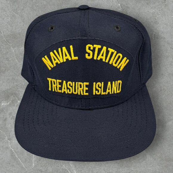 Vintage 80’s New Era Treasure Island, California USA Naval Station Baseball Hat - Picture 1 of 7